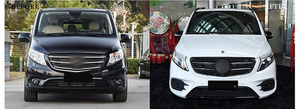 ชุดแต่งรอบคัน MERCEDES BENZ V-Class W447 ปี 16-21 อัพเกรดเป็น AMG ทรง SHIYU
