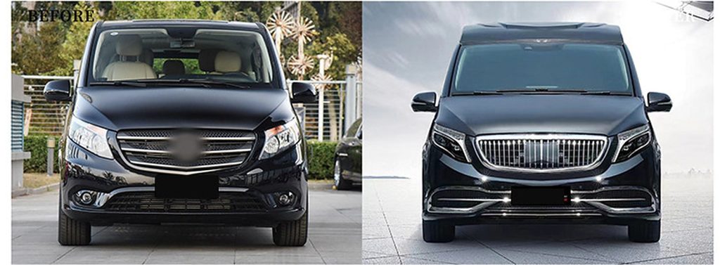 ชุดแต่งรอบคัน MERCEDES BENZ V-Class W447 อัพเกรดเป็น VS680 ทรง SHIYU