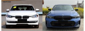 全车包围套件 BMW 3 Series F30 年 13-19 改为 G20 LCI MT 年 23 款式 SHIYU