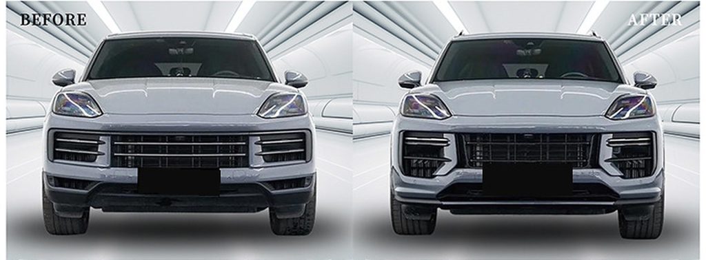 ชุดแต่งรอบคัน PORSCHE Cayenne 9Y0.2 ปี 24 อัพเกรดเป็น Turbo ทรง SHIYU