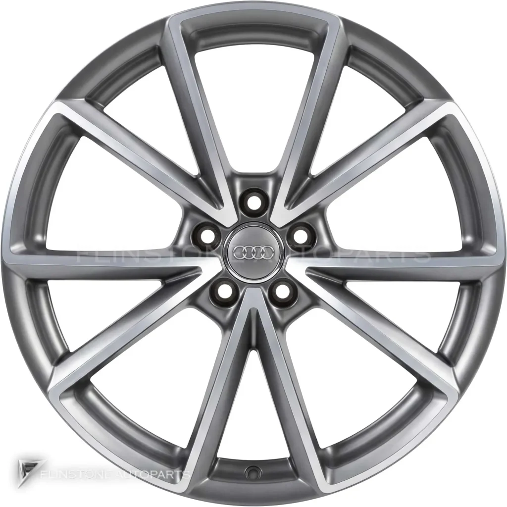 ล้อแท้ Audi 10 Narrow Spoke ขอบ 20 นิ้ว รุ่น A5 8T สี Titanium Grey with Diamond Cut