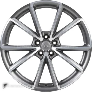 正品轮毂 Audi 10 Narrow Spoke 边框 20 英寸车型 A5 8T 颜色 Titanium Grey with Diamond Cut