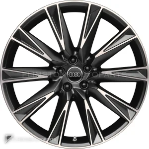 正品轮毂 Audi 10 Spoke Lamina 边框 21 英寸车型 Q8 4KE 颜色 Matt Black