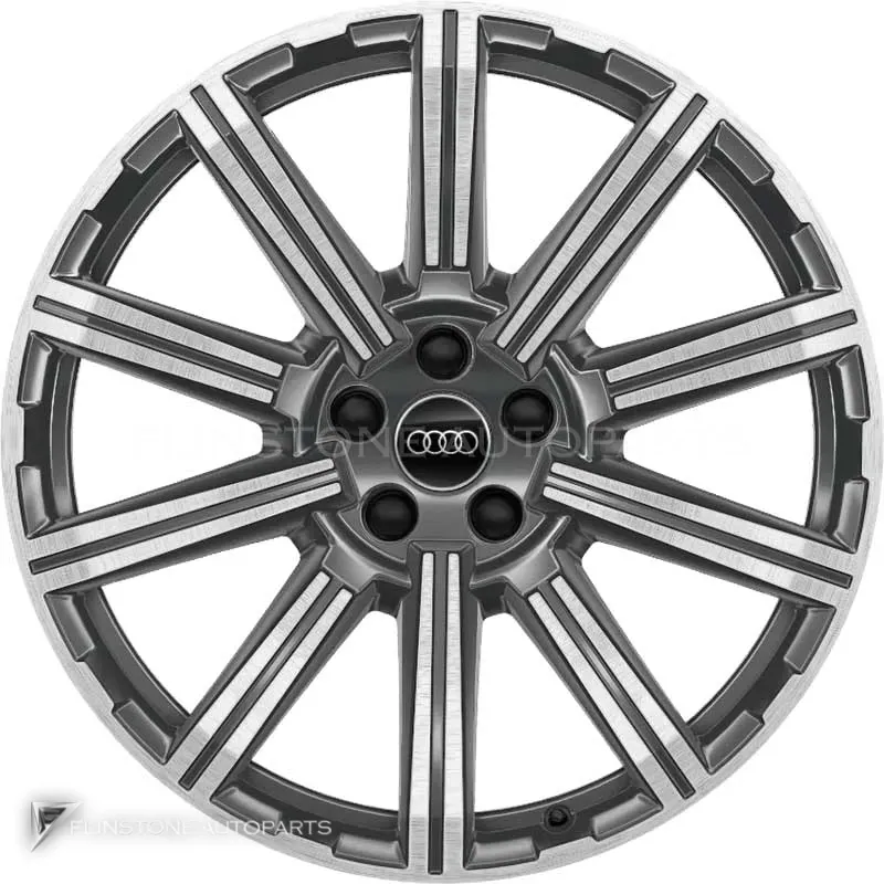 ล้อแท้ Audi 10 Spoke Star ขอบ 20 นิ้ว รุ่น Q7 4M สี Graphite Grey with Diamond Cut