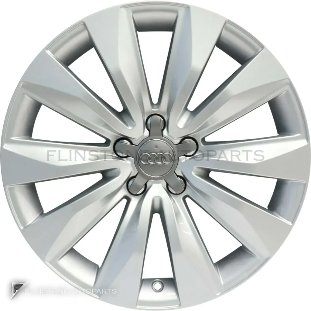 ล้อแท้นำเข้า Audi 10 Spoke ขอบ 18 นิ้ว รุ่น A8 4E สี Diamond Silver