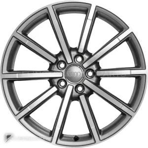 正品轮毂 Audi 10 Spoke 边框 19 英寸车型 Q3 8U 颜色 Titanium Grey with Diamond Cut