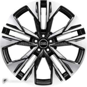 正品轮毂 Audi 10 Spoke 边框 22 英寸车型 Q8 4M8 颜色 Graphite Grey with Diamond Cut