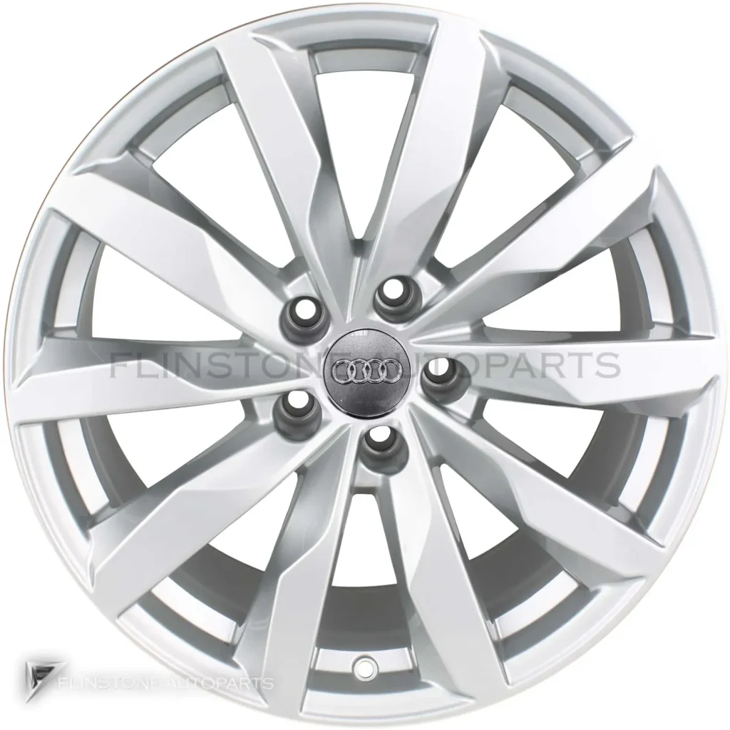 ล้อแท้ Audi 10 Turbine Spoke ขอบ 18 นิ้ว รุ่น A4 8W สี Diamond Silver