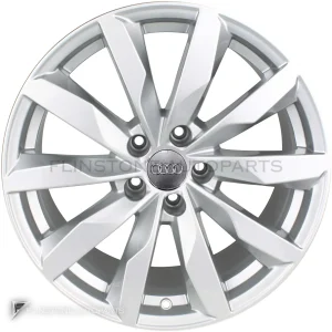 正品轮毂 Audi 10 Turbine Spoke 边框 18 英寸车型 A4 8W 颜色 Diamond Silver