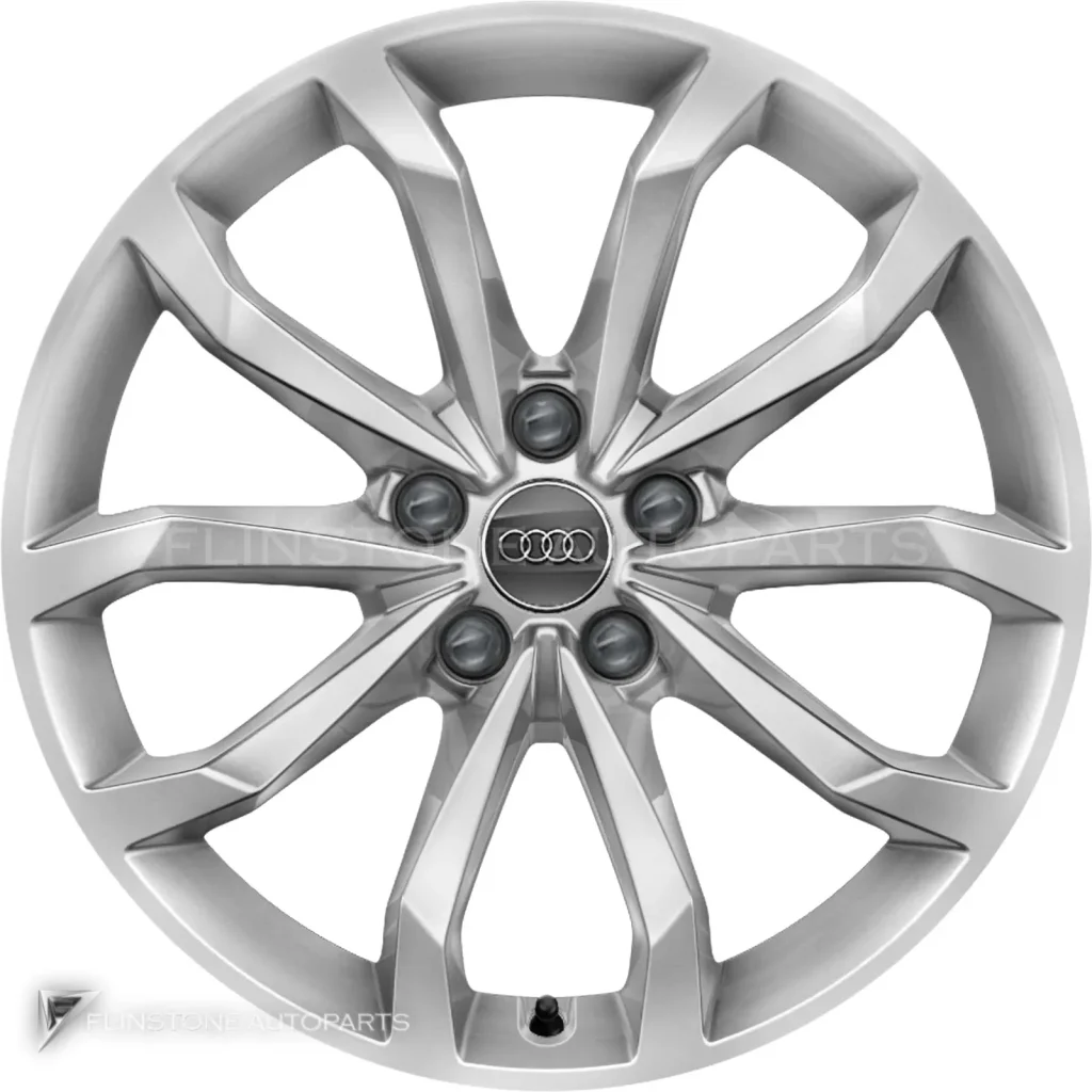 ล้อแท้ Audi 10 V Spoke ขอบ 18 นิ้ว รุ่น A4 8W สี Diamond Silver