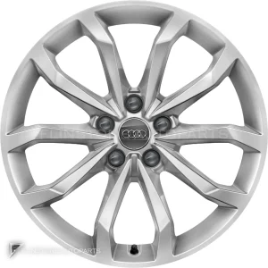 正品轮毂 Audi 10 V Spoke 边框 18 英寸车型 A4 8W 颜色 Diamond Silver