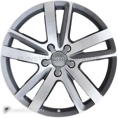 ล้อแท้ Audi 10 V Spoke ขอบ 20 นิ้ว รุ่น Q7 4L สี Grey with Diamond Cut