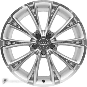 正品轮毂 Audi 10 Y Spoke 边框 19 英寸车型 A8 4H 颜色 Diamond Silver with Diamond Cut