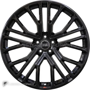 正品轮毂 Audi 10 Y Spoke 边框 22 英寸车型 Q8 4M8 颜色 Phantom Black