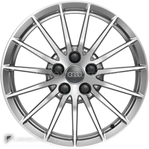 正品轮毂 Audi 15 Spoke 边框 17 英寸车型 A4 8W 颜色 Diamond Silver