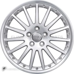 正品轮毂 Audi 15 Spoke 边框 18 英寸车型 A4 8H 颜色 Brilliant Silver