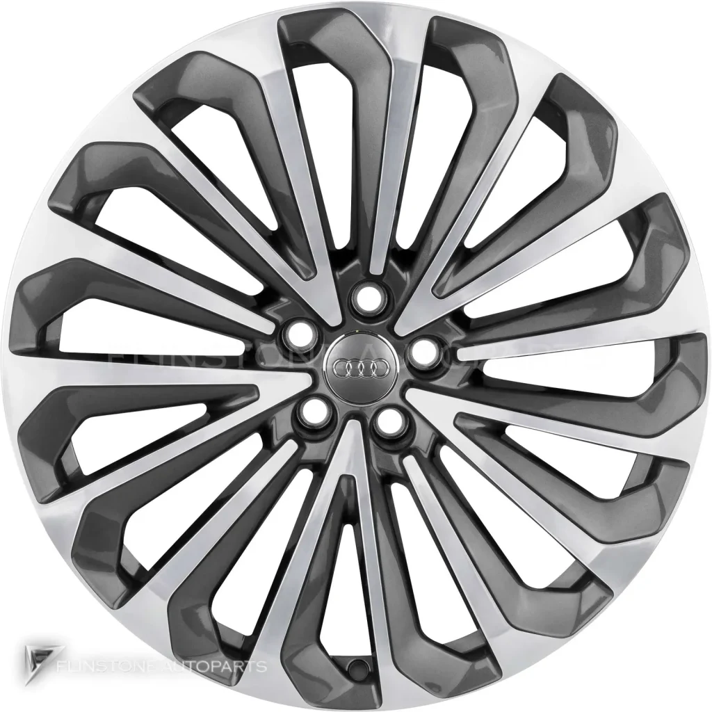ล้อแท้ Audi 15 Spoke ขอบ 21 นิ้ว รุ่น Q8 4KE สี Graphite Grey with Diamond Cut