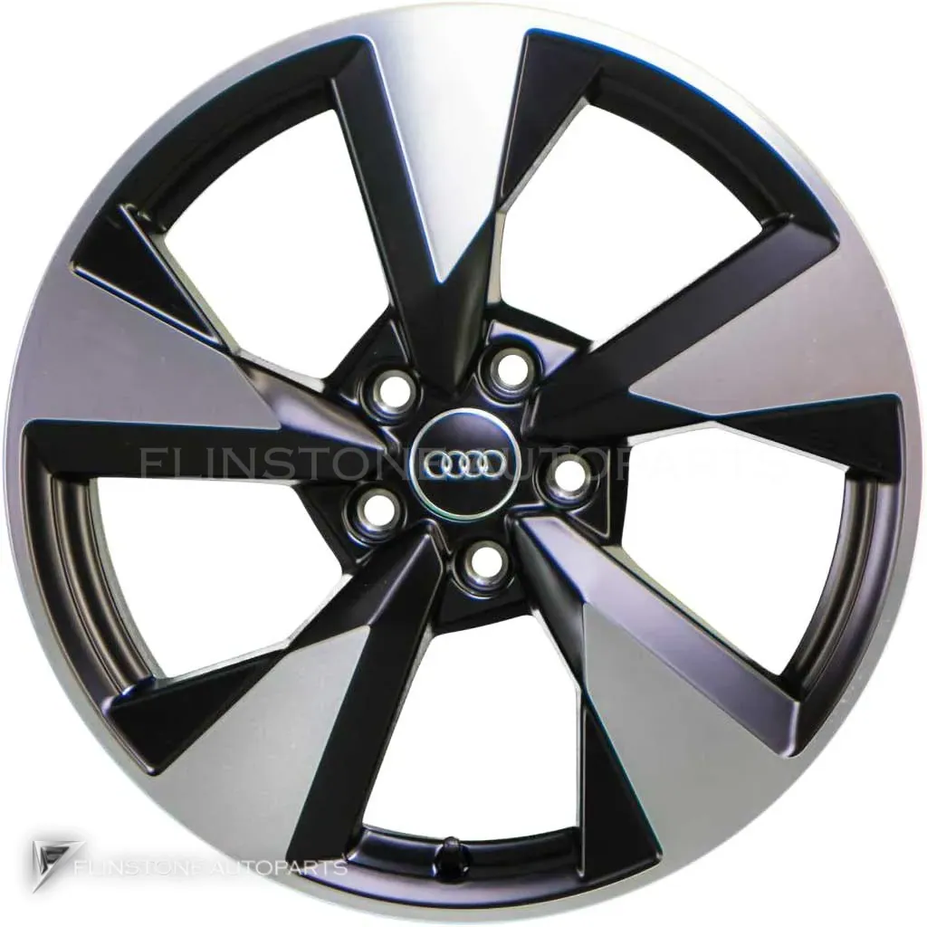 ล้อแท้ Audi 5 Aero Spoke ขอบ 18 นิ้ว รุ่น A4 8W สี Gloss Black with Diamond Cut