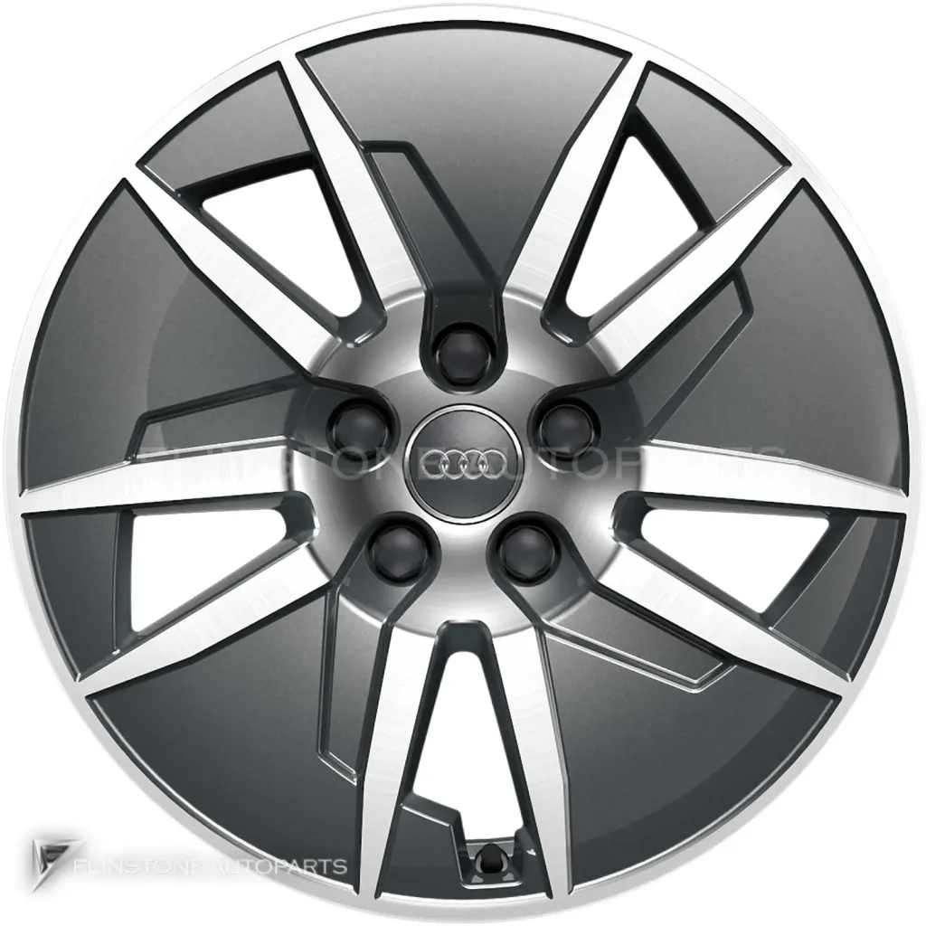 ล้อแท้ Audi 5 Arm Aero ขอบ 17 นิ้ว รุ่น A4 8W สี Graphite Grey with Diamond Cut