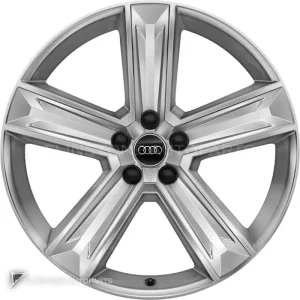正品轮毂 Audi 5 Arm Aero 边框 20 英寸车型 Q8 4M8 颜色 Galvano Silver