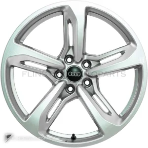 正品轮毂 Audi 5 Arm Blade 边框 19 英寸车型 A4 8W 颜色 Galvano Silver