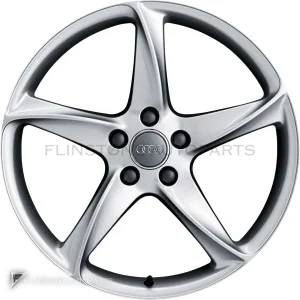 正品轮毂 Audi 5 Arm Design Turbo 边框 19 英寸颜色 Silver Grey Painted