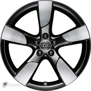 正品轮毂 Audi 5 Arm Durable 边框 19 英寸车型 A4 8K 颜色 Gloss Black