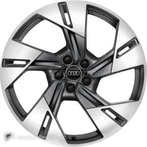 正品轮毂 Audi 5 Arm Dynamic 边框 20 英寸车型 Q8 4KE 颜色 Graphite Grey with Diamond Cut