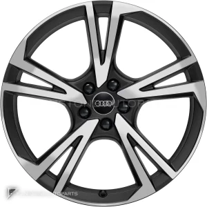 正品轮毂 Audi 5 Arm Falx 边框 21 英寸车型 A6 4K 颜色 Matt Black