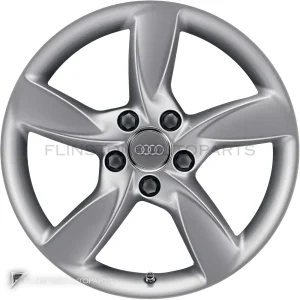 正品轮毂 Audi 5 Arm Helica Design 边框 17 英寸颜色 Silver
