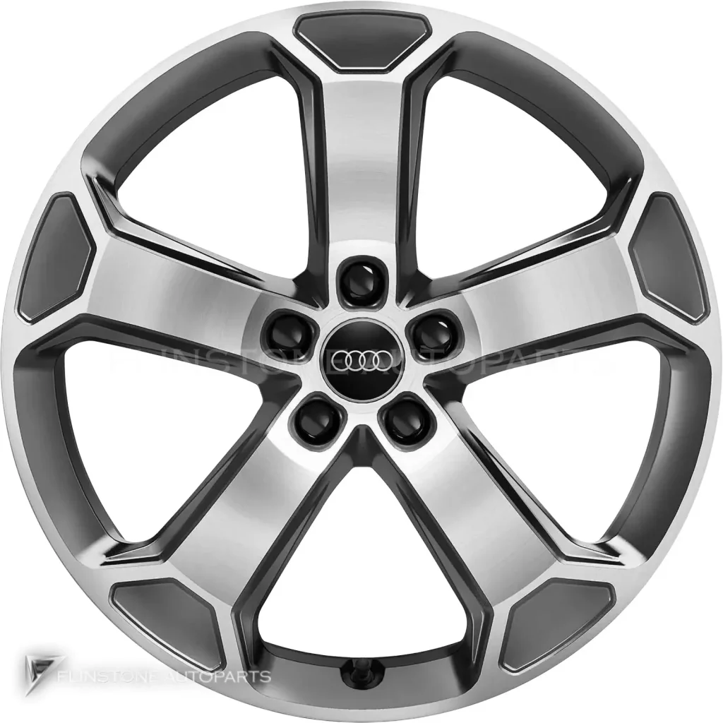 ล้อแท้นำเข้า Audi 5 Arm Latus ขอบ 18 นิ้ว รุ่น Q2 81A สี Titanium Grey