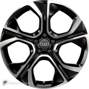 正品轮毂 Audi 5 Arm Polygon 边框 18 英寸车型 A1 8X 颜色 Matt Black
