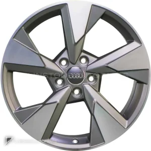 正品轮毂 Audi 5 Arm Polygon 边框 17 英寸车型 A3 8V 颜色 Titanium Grey with Diamond Cut