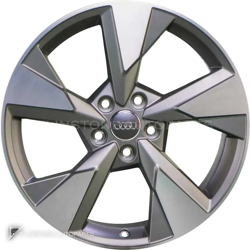 ล้อแท้ Audi 5 Arm Polygon ขอบ 17 นิ้ว รุ่น A3 8V สี Titanium Grey with Diamond Cut