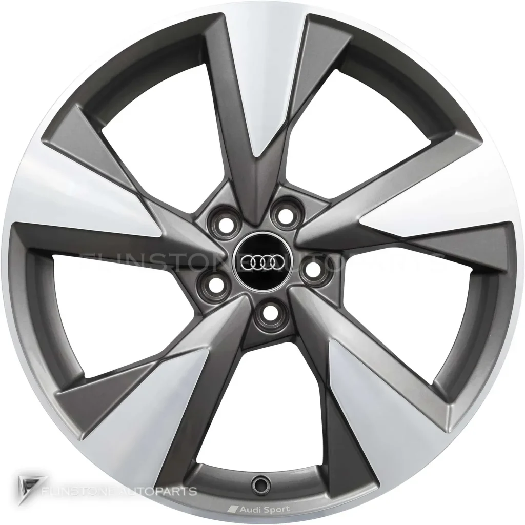 Genuine Wheels Audi 5 Arm Pylon trim 19 inch model Q5 80A Colour Titanium Grey with Diamond Cut