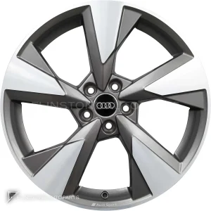 正品轮毂 Audi 5 Arm Pylon 边框 19 英寸车型 Q5 80A 颜色 Titanium Grey with Diamond Cut