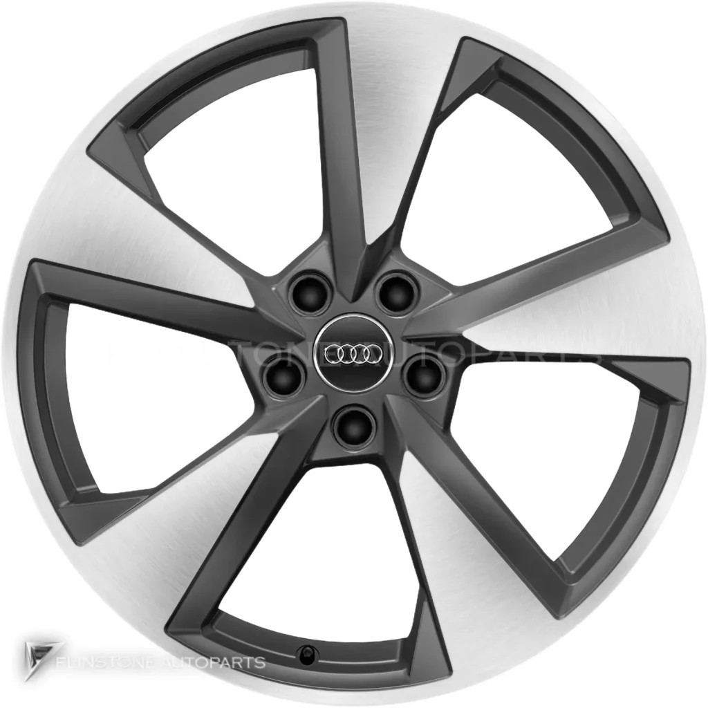 ล้อแท้ Audi 5 Arm Pylon ขอบ 19 นิ้ว รุ่น A4 8W สี Titanium Grey with Diamond Cut
