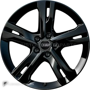 正品轮毂 Audi 5 Arm Ramus 边框 19 英寸车型 A6 4K 颜色 Gloss Black