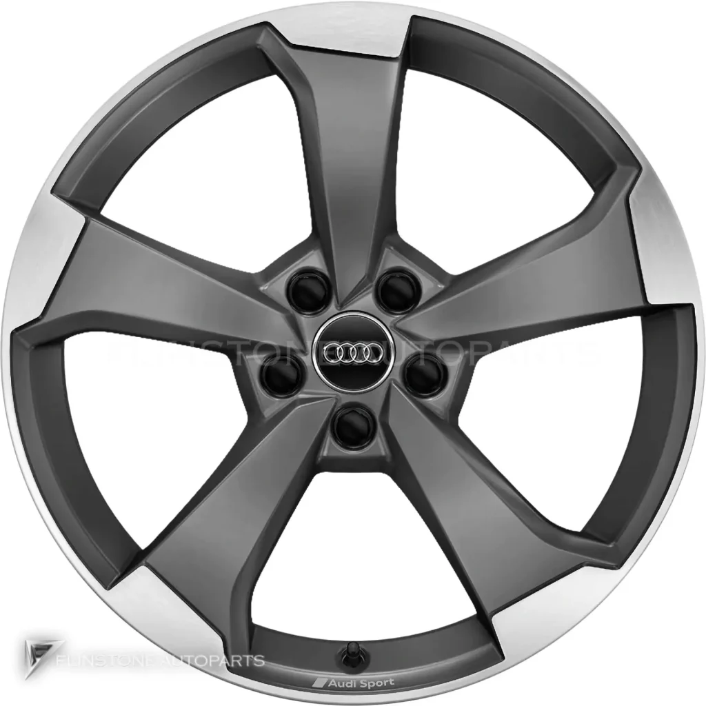 ล้อแท้ Audi 5 Arm Rotor ขอบ 19 นิ้ว รุ่น A4 8W สี Titanium Grey with Diamond Cut