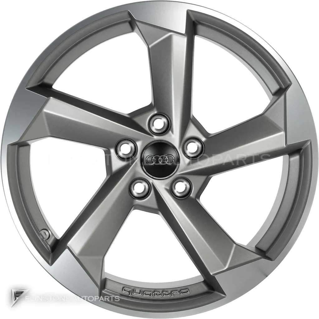 ล้อแท้ Audi 5 Arm Turbine ขอบ 18 นิ้ว รุ่น A3 8V สี Platinum with Diamond Cut