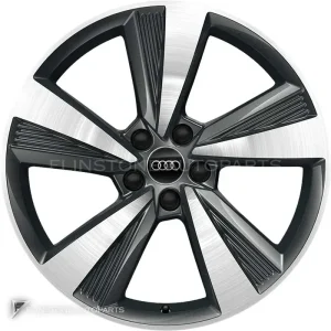 正品轮毂 Audi 5 Arm Turbine 边框 19 英寸车型 TT 4N 颜色 Graphite Grey with Diamond Cut