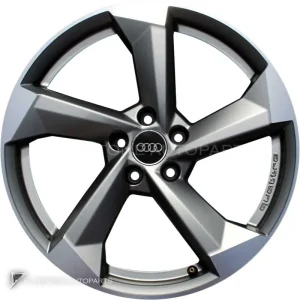 正品轮毂 Audi 5 Arm Turbine 边框 19 英寸车型 Q3 8U 颜色 Platinum with Diamond Cut