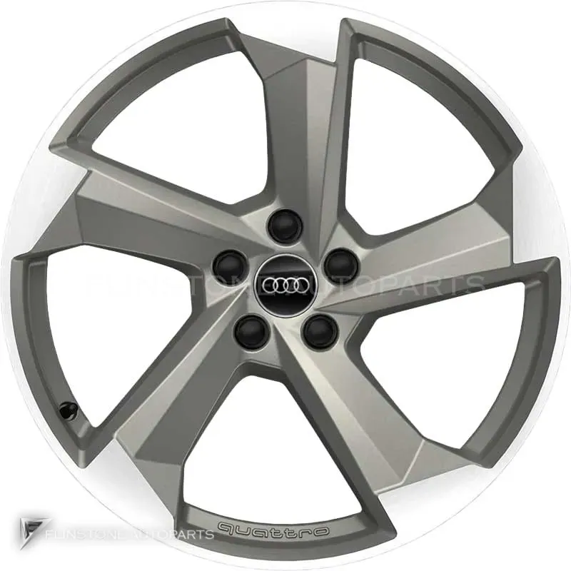 ล้อแท้นำเข้า Audi 5 Arm Turbine ขอบ 20 นิ้ว รุ่น A8 4H สี Platinum with Diamond Cut