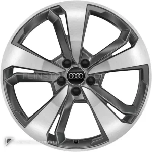 正品轮毂 Audi 5 Arm 边框 18 英寸车型 A1 82A 颜色 Graphite Grey with Diamond Cut