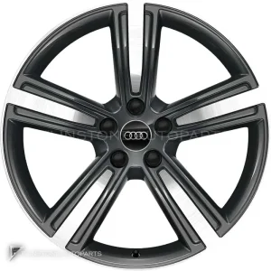 正品轮毂 Audi 5 Arm 边框 19 英寸车型 TT 4N 颜色 Graphite Grey with Diamond Cut