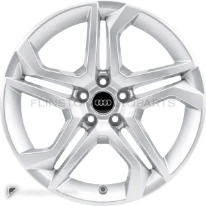 正品轮毂 Audi 5 Double Spoke Dynamic 边框 18 英寸车型 Q5 80A 颜色 Diamond Silver