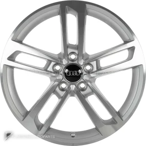 正品轮毂 Audi 5 Double Spoke Dynamic 边框 18 英寸车型 TT 8S 颜色 Diamond Silver with Diamond Cut