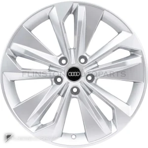 正品轮毂 Audi 5 Double Spoke Dynamic 边框 20 英寸车型 Q6 85H 颜色 Diamond Silver