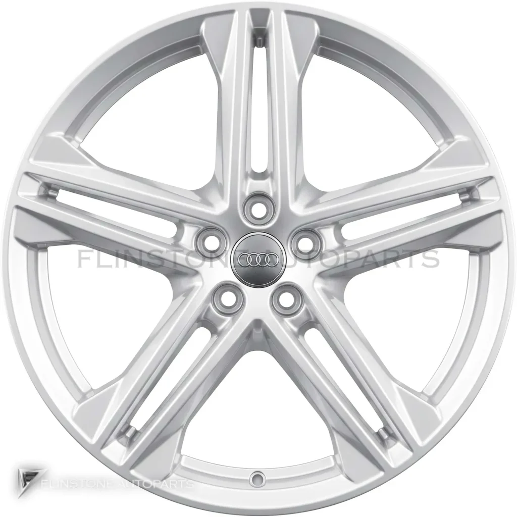 ล้อแท้นำเข้า Audi 5 Double Spoke Star ขอบ 19 นิ้ว รุ่น Q5 80A สี Galvano Silver with Diamond Cut