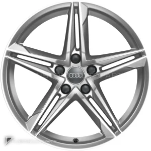 正品轮毂 Audi 5 Double Spoke Star 边框 18 英寸车型 A4 8W 颜色 Galvano Silver